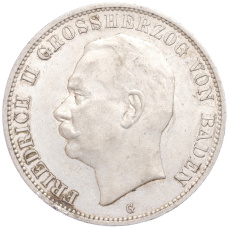 Монета 5 марок 1913 года G Германия (Баден) (аверс)