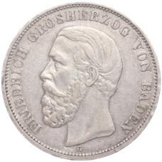 Монета 5 марок 1900 года G Германские государства (Баден) (аверс)