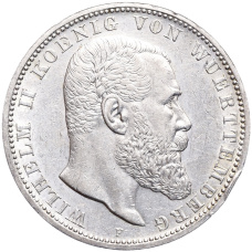 Монета 5 марок 1913 года F Германия (Вюртемберг) (аверс)