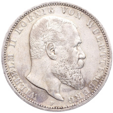 Монета 5 марок 1898 года F Германия (Вюртемберг) (аверс)