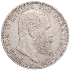 Монета 5 марок 1908 года F Германия (Вюртемберг) (аверс)