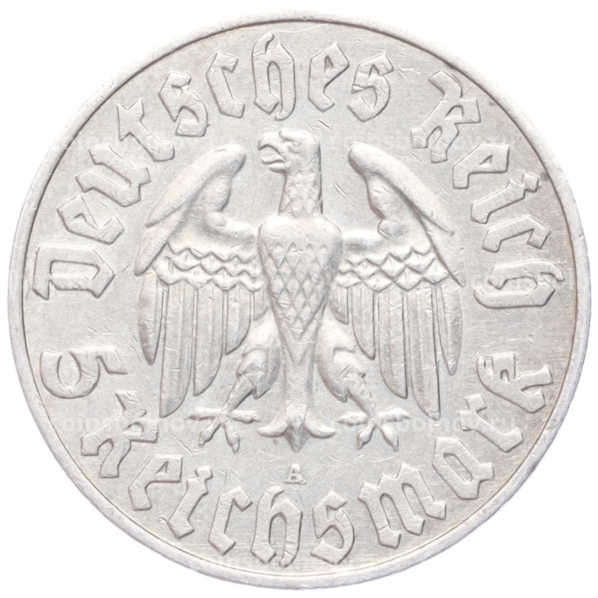 Монета 5 рейхсмарок 1933 года А Германия «450 лет со дня рождения Мартина Лютера» (вид 2)