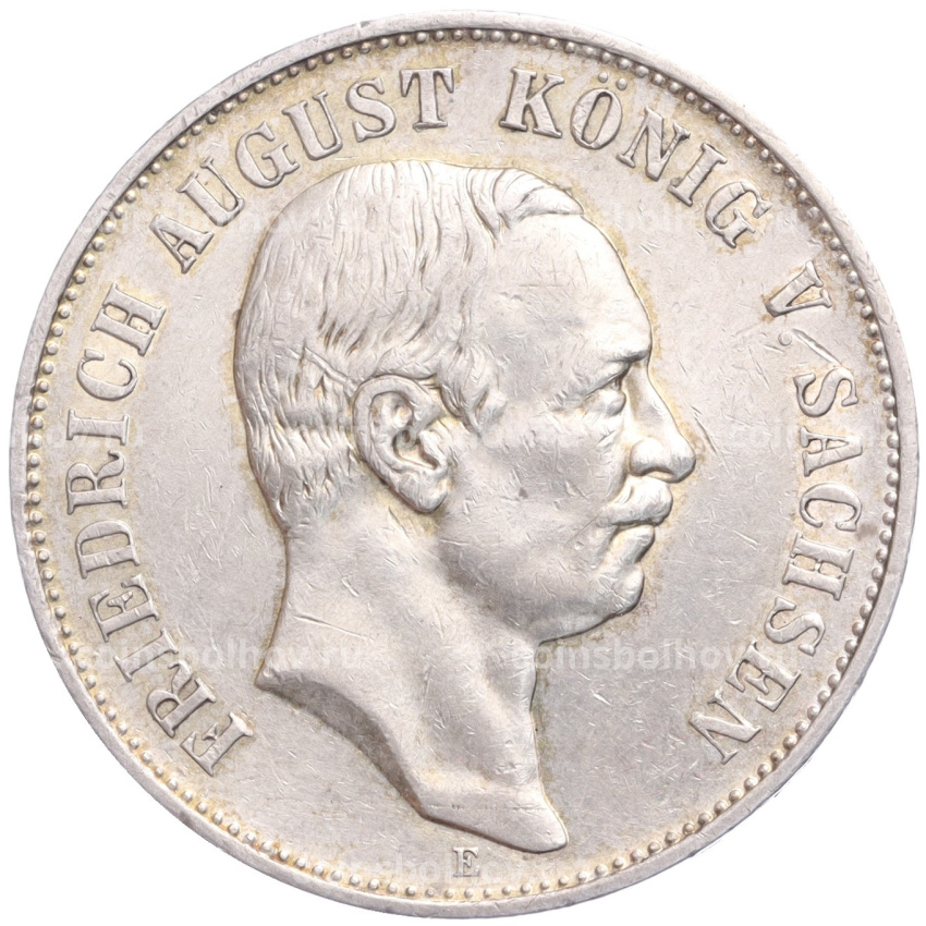 Монета 5 марок 1907 года E Германия (Саксония)