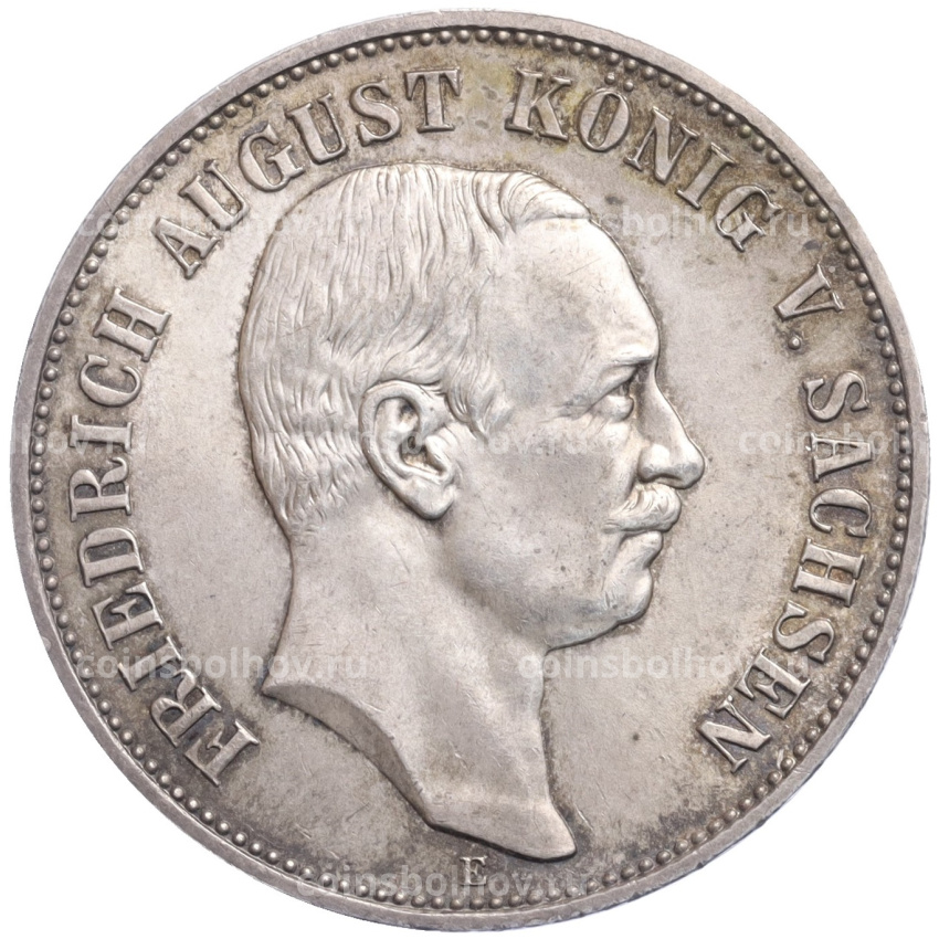 Монета 5 марок 1914 года Е Германия (Саксония)