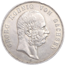 Монета 5 марок 1903 года E Германия (Саксония) (аверс)