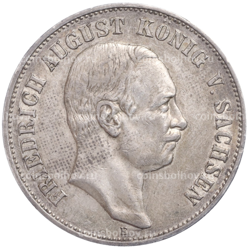 Монета 5 марок 1907 года Е Германия (Саксония)