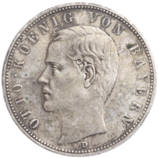Монета 5 марок 1904 года D Германия (Бавария) (аверс)