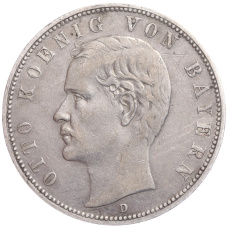 Монета 5 марок 1904 года D Германия (Бавария) (аверс)