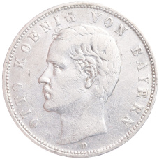 Монета 5 марок 1903 года D Германия (Бавария) (аверс)