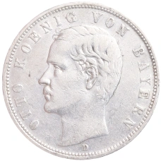 Монета 5 марок 1903 года D Германия (Бавария) (аверс)