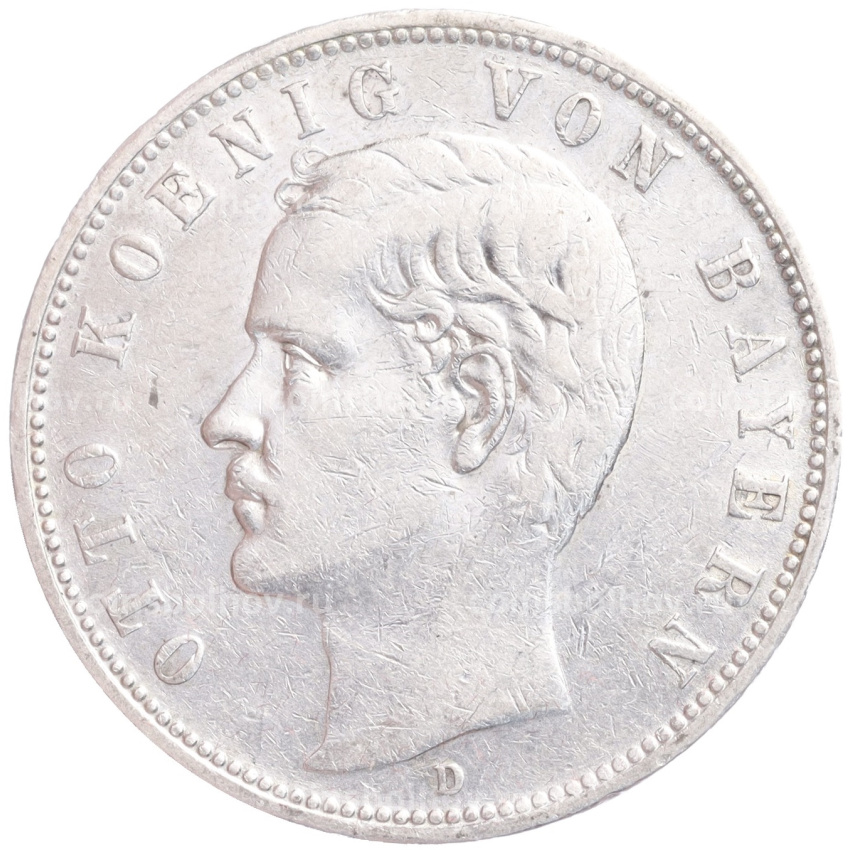 Монета 5 марок 1903 года D Германия (Бавария)