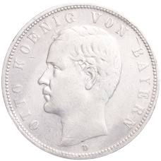 Монета 5 марок 1903 года D Германия (Бавария) (аверс)