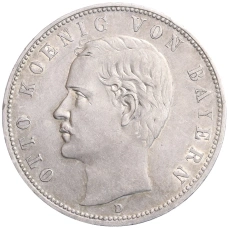 Монета 5 марок 1908 года D Германия (Бавария) (аверс)