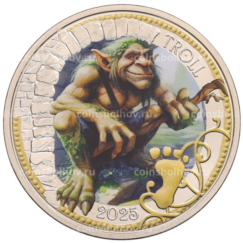 Монета 3 евро 2025 года Австрия «Фантастические Мифические существа — Тролль»