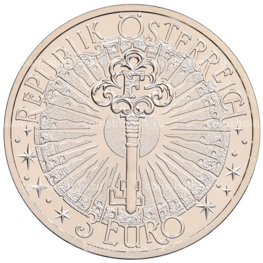 Монета 3 евро 2025 года Австрия «Фантастические Мифические существа — Тролль» (вид 2)