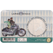 Монета 5 евро 2025 года Бельгия «Ларго Винч» (Цветное покрытие, в блистере) (реверс)