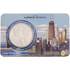 Монета 5 евро 2025 года Бельгия «Ларго Винч» (в блистере) (аверс)