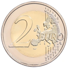 Монета 2 евро 2025 года Франция «Собор Парижской Богоматери» (реверс)