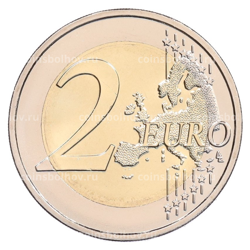 Монета 2 евро 2025 года Франция «Собор Парижской Богоматери» (вид 2)