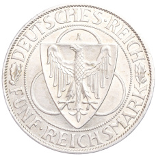Монета 5 рейхсмарок 1930 года A Германия «Освобождение Рейнской области (Рейнланда)» (реверс)