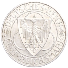 Монета 5 рейхсмарок 1930 года A Германия «Освобождение Рейнской области (Рейнланда)» (реверс)