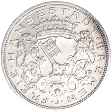 Монета 5 марок 1906 года J Германия (Бремен) (аверс)