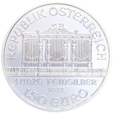 Монета 1.50 евро 2022 года Австрия «Венская филармония» (реверс)