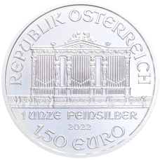 Монета 1.50 евро 2022 года Австрия «Венская филармония» (реверс)