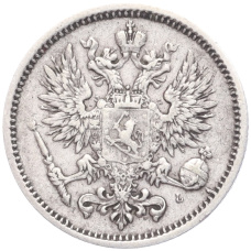 Монета 50 пенни 1890 года Русская Финляндия (реверс)