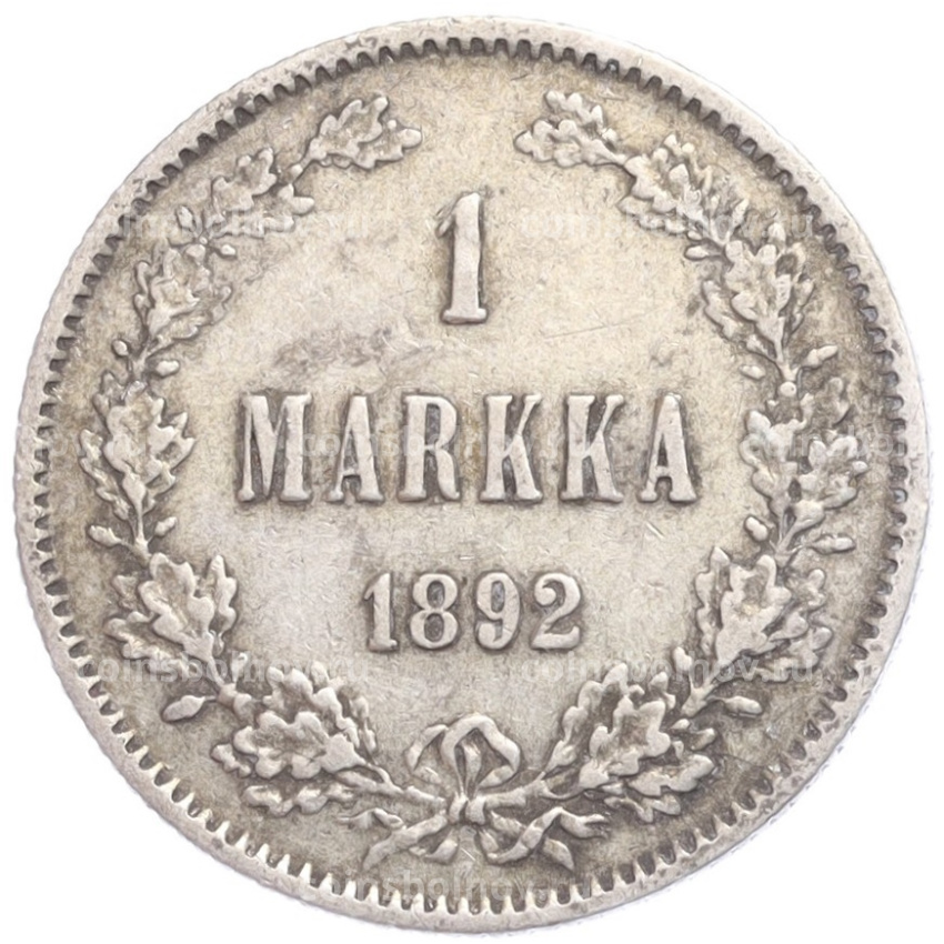 Монета 1 марка 1892 года Русская Финляндия