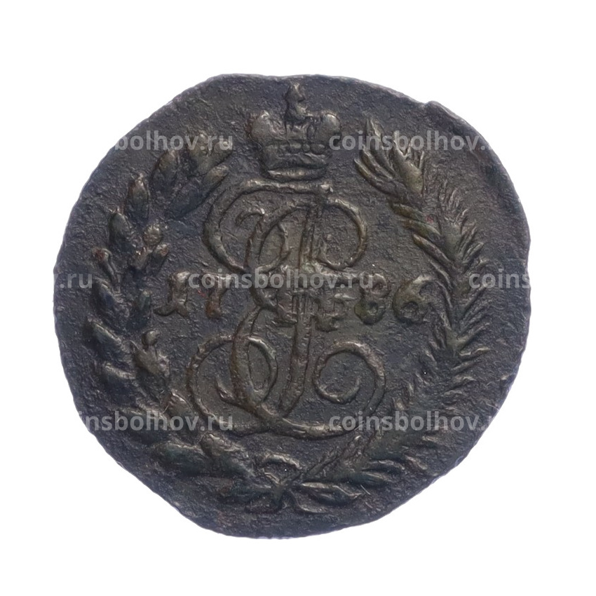 Монета Полушка 1786 года КМ