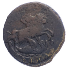 Монета Денга 1759 года (реверс)