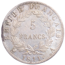 Монета 5 франков 1811 года A Франция (аверс)