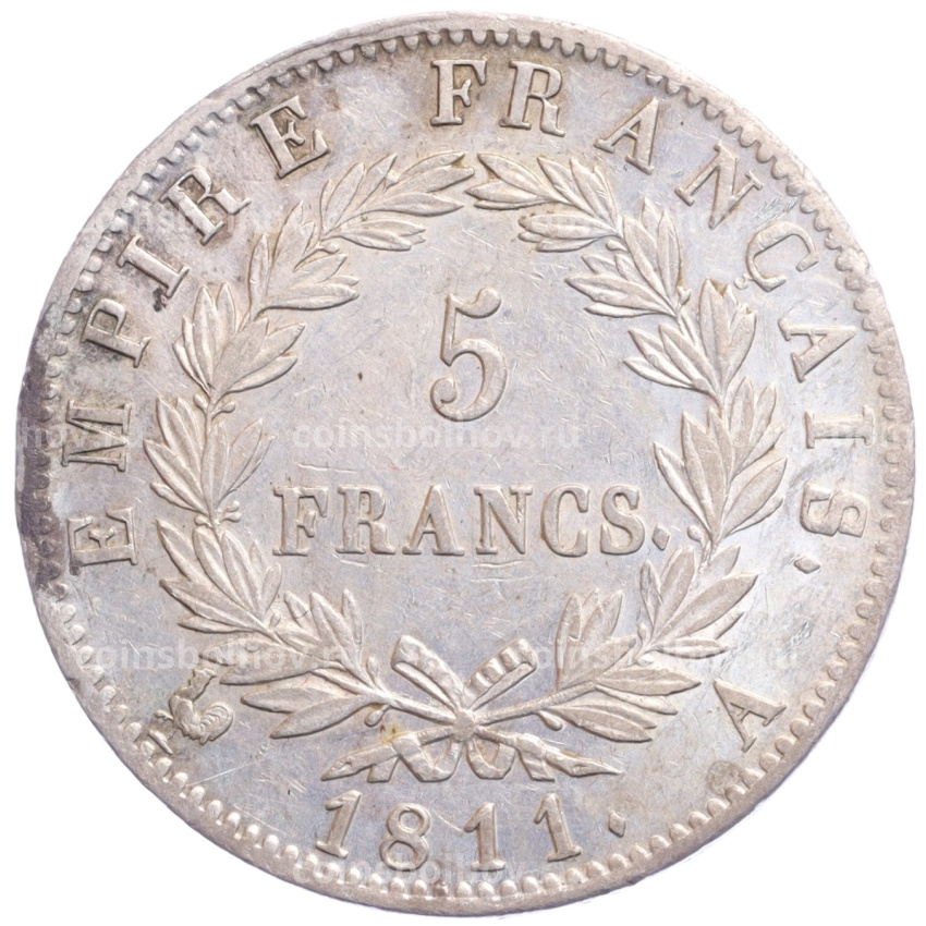 Монета 5 франков 1811 года A Франция
