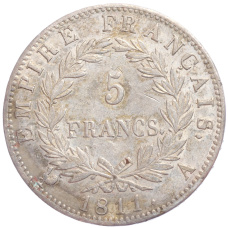 Монета 5 франков 1811 года A Франция (аверс)