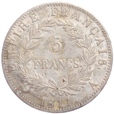 Монета 5 франков 1811 года A Франция (аверс)