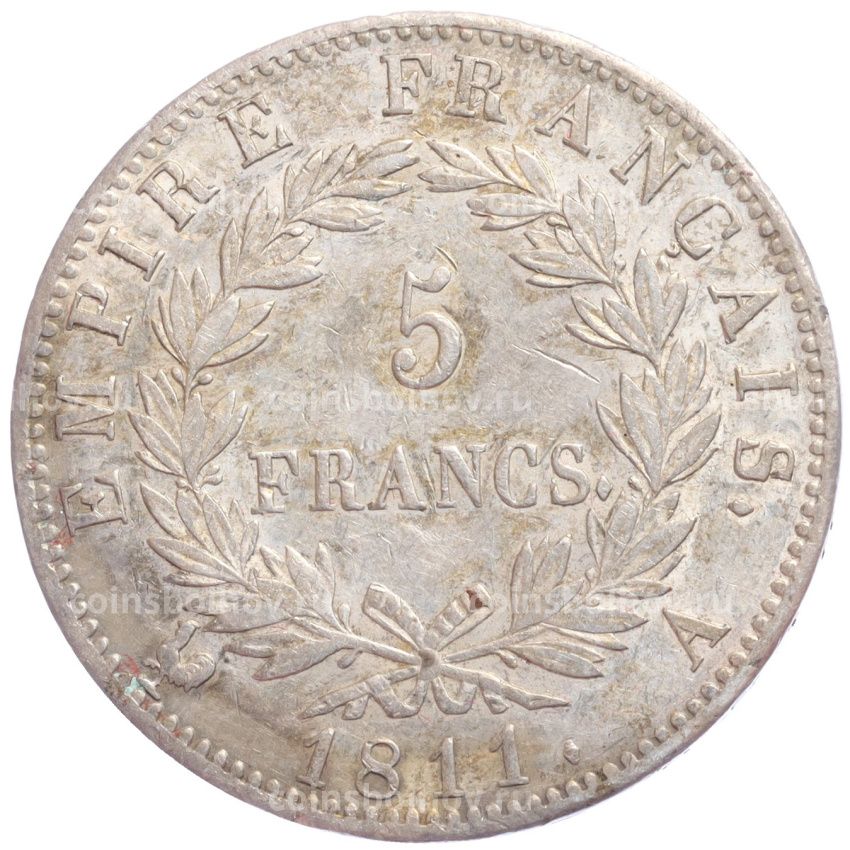 Монета 5 франков 1811 года A Франция