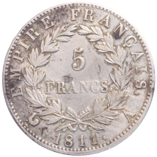 Монета 5 франков 1811 года A Франция (аверс)