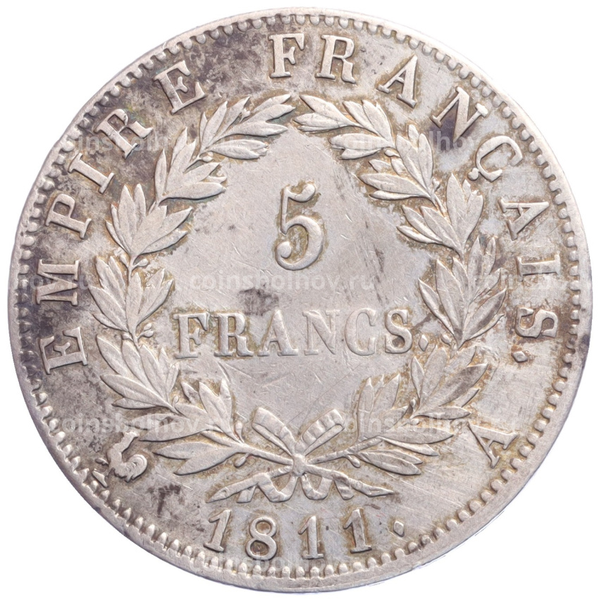Монета 5 франков 1811 года A Франция
