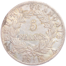 Монета 5 франков 1811 года A Франция (аверс)