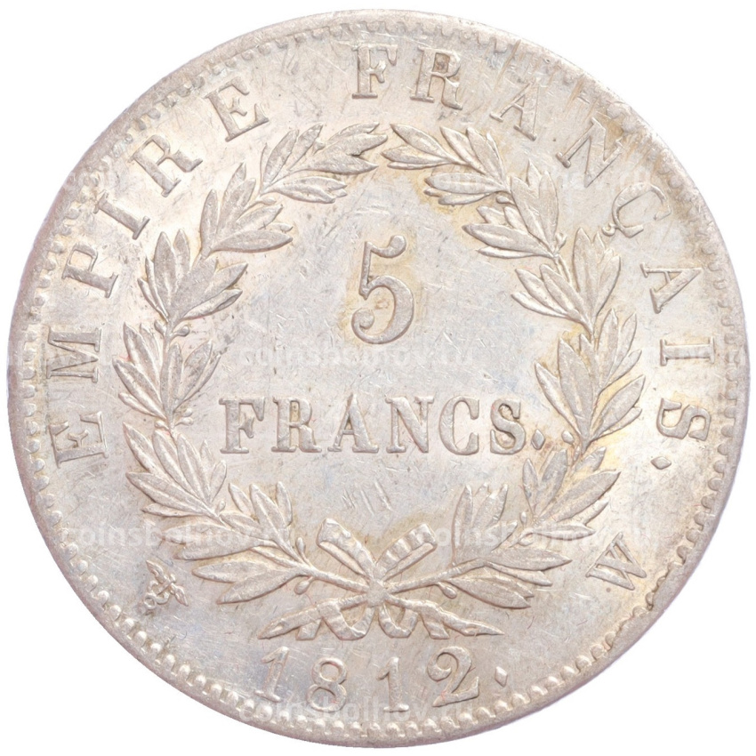 Монета 5 франков 1812 года W Франция