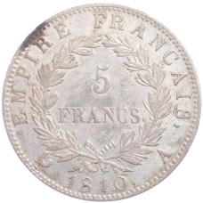 Монета 5 франков 1810 года A Франция (аверс)