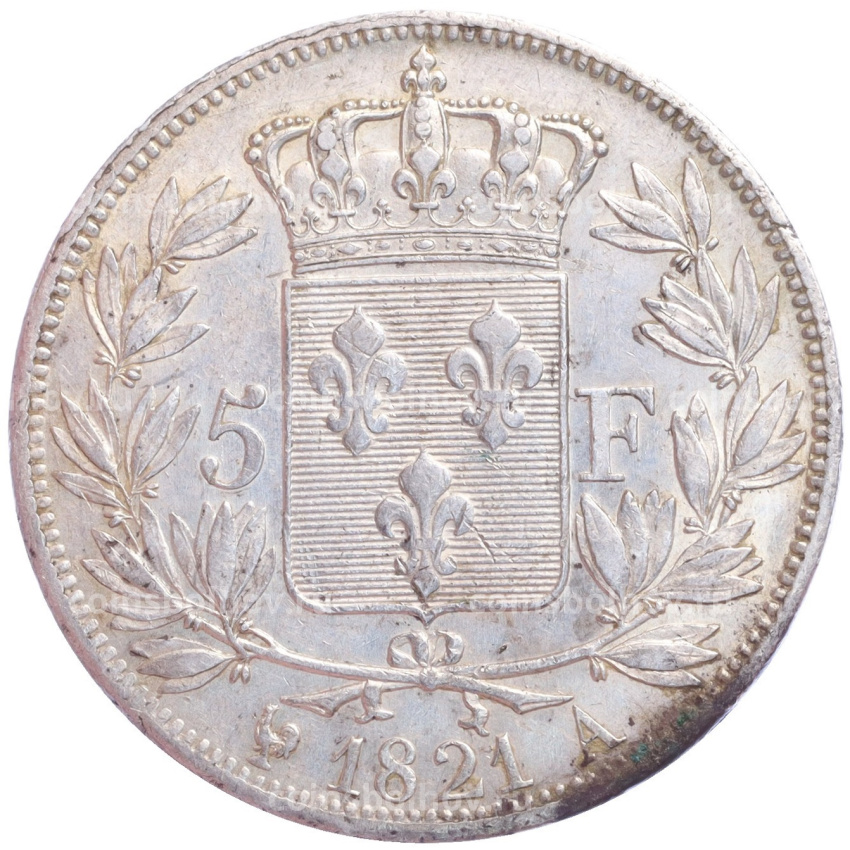 Монета 5 франков 1821 года А Франция (вид 2)