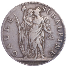 Монета 5 франков 1801 года Пьемонт (Cубальпийская республика) (аверс)