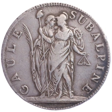 Монета 5 франков 1801 года Пьемонт (Cубальпийская республика) (аверс)