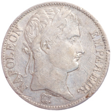 Монета 5 франков 1808 года A Франция (реверс)