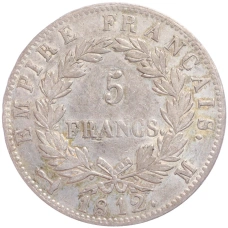 Монета 5 франков 1812 года M Франция (аверс)