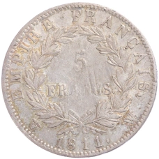 Монета 5 франков 1811 года W Франция (аверс)