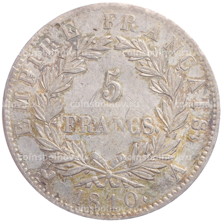 Монета 5 франков 1810 года A Франция