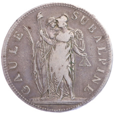 Монета 5 франков 1800 года Пьемонт (Субальпийская республика) (аверс)